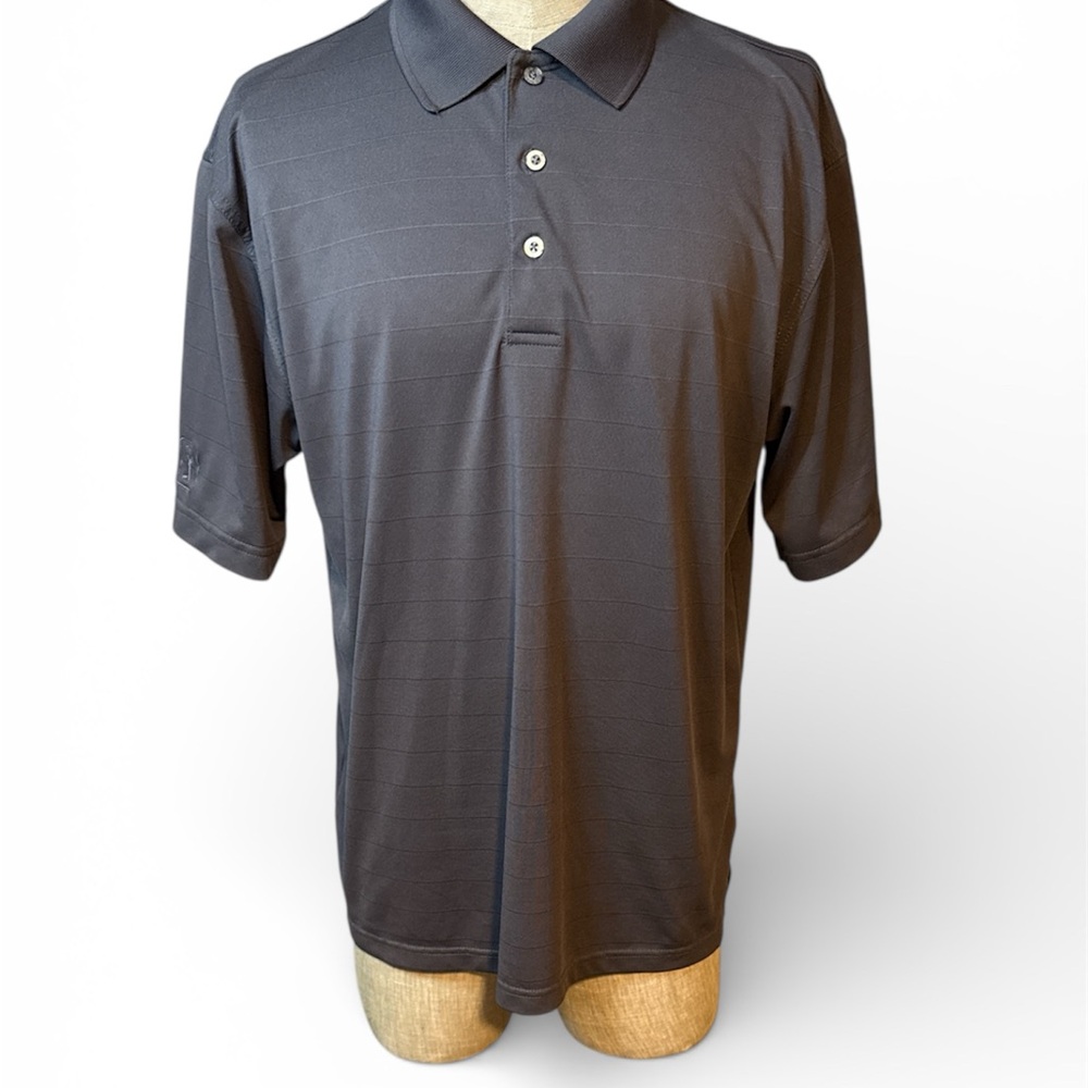 Men’s Champions Tour Dark Gray Golf Polo Shirt Size L Short Sleeve Performance
